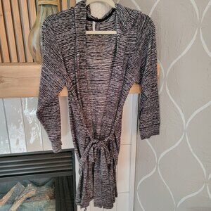 Striped Women's Short Robe